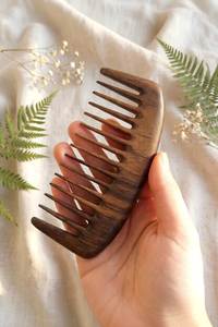 Wood <b>Wide</b> Tooth Hair <b>Comb</b> Handmade Natural Craft Durable Home Use - Product Image 3