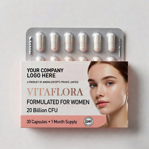 Women <b>Probiotic</b> Capsules 20 Billion CFU Vaginal & Digestive Support Supplement OEM Private Label Made in India Model AE-WPC-001 - Product Image 1