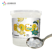 Bolas de Jugo con Sabor a Frambuesa Azul de Taiwan Leamaxx Sour Bursting Boba, Botella de 3.2 kg para Té de Burbujas