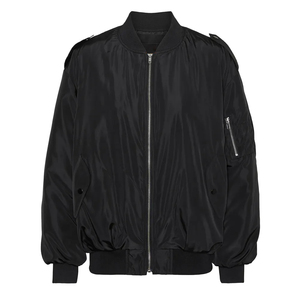 OEM Custom Women's Plus Size Satin Jacket Long Sleeve Zip-Up Closure Women Satin Jackets For Online Sale - Product Image 4