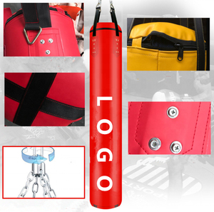 Bolsa de Boxeo Personalizada con Logotipo, Bolsas de Entrenamiento de Kickboxing, Bolsa de Boxeo Vacía Resistente de PU para Gimnasio MMA - Product Image 4