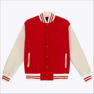 Blouson universitaire vintage OEM pour homme 2026 en polyester avec logo brodé personnalisé, motif uni, vêtements d'hiver à la mode - Product Image 1