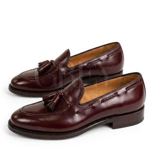 Chaussures en cuir pour hommes à la mode, mocassins en cuir véritable, semelle légère, finition artisanale, pour sorties décontractées - Product Image 6