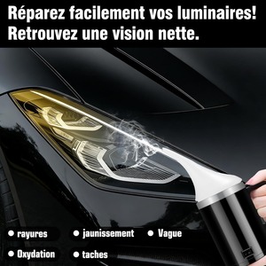 <span class=keywords><strong>Kit</strong></span> de Restauration de Phares de Voiture 650ml – Nettoyant et Polissant pour Phares, Élimine le Jaunissement et l'Oxydation pour Voitures, Camions et VUS - Product Image 6