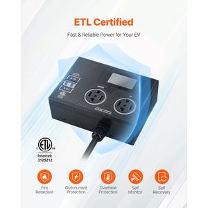 Prise de distribution d'alimentation intelligente NEMA 14-30, 240V, avec indicateur LED 3 couleurs, répartiteur pour sèche-linge et véhicule électrique, à deux prises, 30 broches - Product Image 2