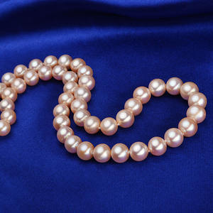 Collier de perles d'eau douce presque rondes de 9 à 10 mm, presque sans défaut, très vendu, accessoires haut de gamme pour femmes, vente en gros - Product Image 3