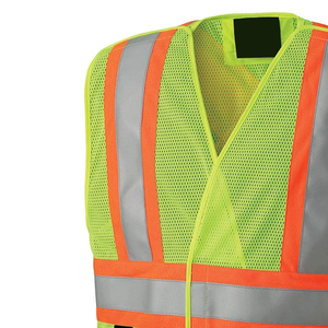Gilet de sécurité haute visibilité léger sans manches, nouveau design / Gilet de sécurité haute visibilité grande taille avec logo personnalisable - Product Image 3