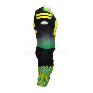 Men's American Football Uniform Set 100% Polyester Heat-Transfer Printed Half Sleeves Elastic <b>Straps</b> <b>Buckle</b> Closure Side Pockets - Product Image 4