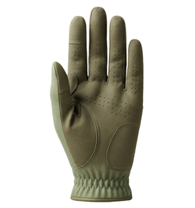Gant de golf en cuir Cabretta de qualité supérieure, main droite, microfibre antidérapante, fermeture auto-agrippante, unisexe, vert sport avec accents beiges - Product Image 2