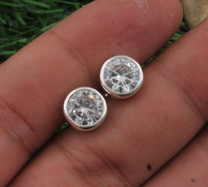 Pendientes de Plata de Ley 925 con Circonita Cúbica, Plateados en Plata de Lujo, Juego de Joyería para Mujer, Venta al por Mayor - Product Image 2