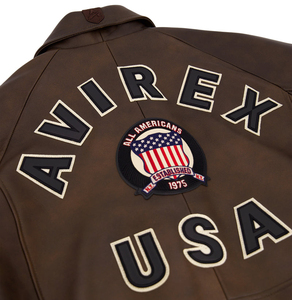 Chaqueta Avirex Personalizable de Invierno con Logotipo Frontal, Impermeable, 100% Cuero Genuino para Hombre, Tallas Grandes, Todos los Colores Disponibles - Product Image 4