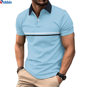 Polo de Manga Corta para Hombre de Alta Calidad, a Rayas, Informal, Transpirable, Ropa Deportiva, Suministro de Fábrica, Estampado Sólido, Ropa Casual - Product Image 6