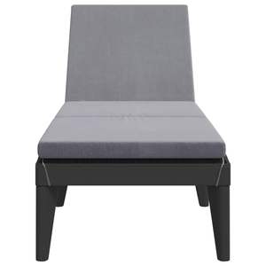 Chaise longue en polypropylène anthracite de taille standard pour la détente en plein air - Product Image 4