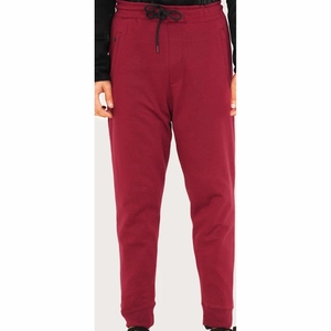 Pantalon de jogging décontracté rouge pour homme avec taille élastique et poches latérales – Idéal pour l'automne - Product Image 3