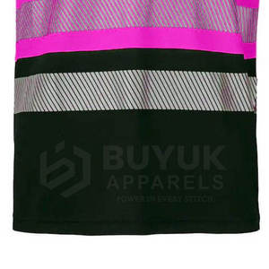 Chemise de travail haute visibilité respirante, légère et réfléchissante à manches courtes pour les travailleurs du bâtiment - Product Image 5