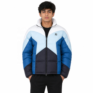 เสื้อแจ็คเก็ตพัฟเฟอร์บุฉนวนกันหนาวน้ำหนักเบาสำหรับผู้ชาย OEM แบบมีสีตัดกัน เสื้อแจ็คเก็ตฤดูหนาวบุผ้านวมสำหรับผู้ชาย เสื้อผ้าสตรีทแวร์สั่งทำพิเศษ ขายส่งจากสหรัฐอเมริกา - Product Image 1
