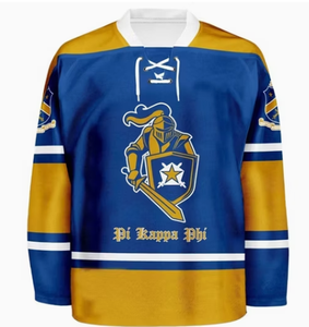 Custom Ice Hockey Jersey Men Long Sleeve Sublimated Print Moisture Wicking Polyester VNeck Adult Uniform - Product Image 5