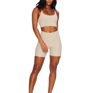 Nuevo Conjunto de Yoga Personalizado para Mujer, Ropa de Yoga y Pilates Ecológica de 2 Piezas, Sin Costuras, de Secado Rápido, Transpirable, con Protección para las Rodillas - Product Image 4