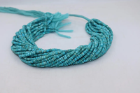 Perles facettées rondes en turquoise naturelle d'Arizona AAA, 3,5 mm, 13 pouces, pierres précieuses en vrac pour la fabrication de bijoux à prix de gros