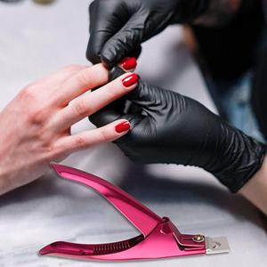 Coupe-ongles en acier au carbone pour acrylique, lame tranchante, durable, rose rouge, coupe-ongles d'orteil, coupe-ongles artificiels, nouveau design plat - Product Image 3