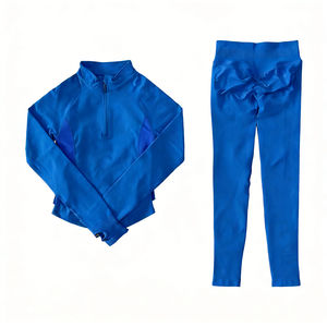 ชุดออกกำลังกายลายโลโก้ด้านหน้าแบบเรียบ 10 ชิ้น ชุดออกกำลังกายระบายอากาศ ชุดโยคะสำหรับผู้หญิง ชุดกางเกงโยคะสำหรับเล่นกีฬา ลดราคาสุดฮอต - Product Image 5