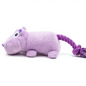 Fluffy Grey/Orange Hippo Pet <b>Toy</b> with for Cotton Polyester & PP Cotton Filling Soft <b>Toy</b> Story Christmas Washed Design - Product Image 2