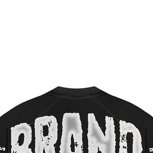 <b>Men's</b> <b>Black</b> Short Sleeve T-Shirt Regular Fit Printed Letter Design Formal Front Logo <b>Turtleneck</b> 100% Cotton Knitted Jersey - Product Image 3