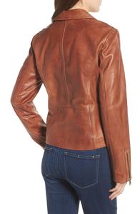 Veste en cuir véritable matelassée élégante pour femmes, tendance, moderne, ajustement personnalisable, durable et respirante - Product Image 4