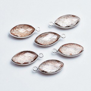 Colgante con Bisel para Gema Marquesa 8x16MM de Plata de Ley 925 con Cobre, Joyería al por Mayor - Product Image 1