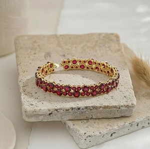 Lab Grown Ruby Tennis <b>Bracelet</b> in 925 Sterling Silver Women's July Birthstone Party Jewelry - Product Image 3
