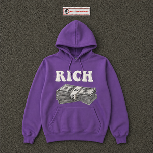 Sudadera con capucha morada para hombre, con estampado de letras, estilo casual, con bolsillo canguro, a la moda, precio al por mayor, disponible en varios tamaños. - Product Image 5