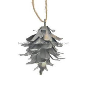 Artículo decorativo colgante de hierro con acabado plateado para decoración del hogar y otras decoraciones navideñas - Product Image 1