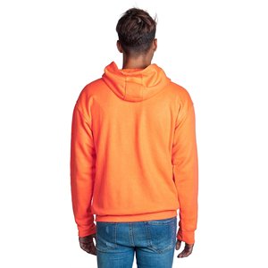 Sudadera con Capucha y Cierre para Hombre, Color Naranja, Corte Regular, Felpa, Color Sólido, 100% Algodón, Bolsillo Delantero, Otoño - Product Image 2