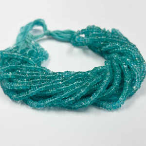 4mm naturel bleu apatite pierre précieuse de haute qualité facettes Rondelle perles en gros à la main Lot pour la fabrication de bijoux fournisseur - Product Image 2