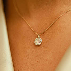 Pendentif Charme en Pierre Brillante de Qualité Supérieure, Plaqué Or 14K, Argent Sterling 925, Fait Main, Bijou Tendance, Idéal pour Offrir - Product Image 3