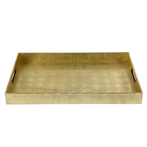 Gran oferta, juego de bandeja Rectangular de MDF hecho a mano elegante sostenible, acabado de lámina dorada, servicio de lujo, lado decorativo para el hogar - Product Image 5