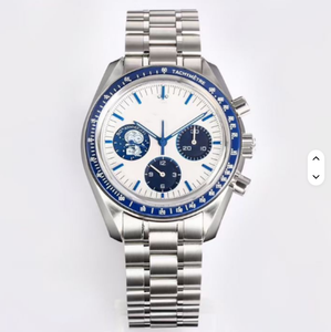 Montre de haute qualité avec mouvement à remontage manuel 42 mm 3861, chronographe entièrement fonctionnel, bracelet en alliage carré, bracelet en crocodile, OsFactory - Product Image 2