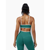 Set Yoga Wanita 2 Potong Ringan Berpinggang Tinggi dengan Renda di Depan, Cepat Kering, untuk Latihan Atletik, Menyerap Keringat, Pakaian Olahraga