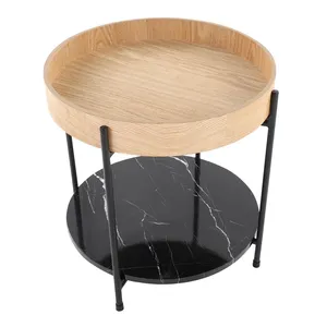 Premium Gold Metal <b>Nesting</b> <b>Coffee</b> <b>Table</b> <b>Set</b> with Marble Tops Luxury Furniture Modern Decorative Metal Sofa <b>Table</b> with Designer - Product Image 3