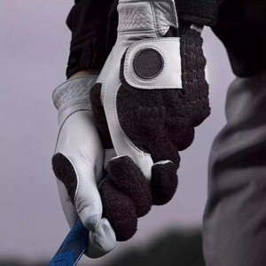 Golf Gloves Right Hand Breathable <b>Outdoor</b> Genuine Leather Non Slip <b>Hook</b> and Loop Closure Unisex Sports Glove - Product Image 2