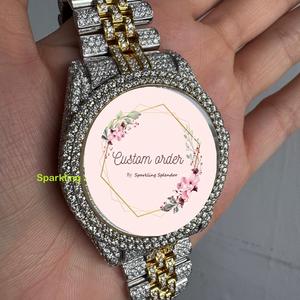 Montre Moissanite entièrement sertie pour homme, clarté VVS, mouvement mécanique, bijoux de fête hip-hop pour rappeur - Product Image 4