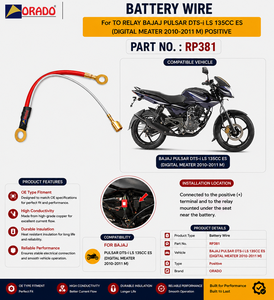 Cable de Batería Positivo Tipo OE de Calidad de Exportación para Bajaj DTSi 135cc, Repuestos para Vehículos de Dos Ruedas - Product Image 3