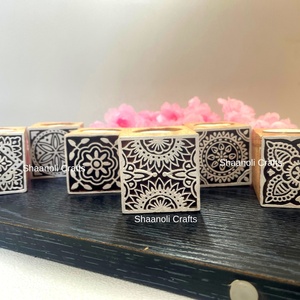 Designer Wooden Candle Holder for Home Decoration Diwali <b>Tea</b> <b>Light</b> Candle Holder Square Shaped Candle Holder for Decoration - Product Image 4