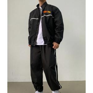 Ensembles de survêtements de sport personnalisés pour hommes en nylon respirant, comprenant vestes et pantalons, coupe-vent vierges pour le jogging - Product Image 4