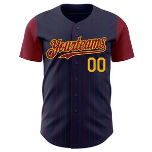Maillots de baseball personnalisés respirants à séchage rapide, option broderie, 100 % polyester, imprimés par transfert thermique, manches courtes, col rond - Product Image 4