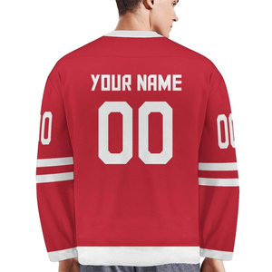 Maillot de hockey sur glace personnalisé de qualité supérieure, uniforme d'équipe, vêtements de sport en polyester respirant de qualité professionnelle, maillot de hockey - Product Image 3