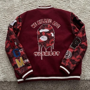 Chaqueta de béisbol de invierno Logotipo bordado Fabricante directo Alta calidad Letterman Varsity Chaquetas Stand Collar Tamaños personalizados - Product Image 2