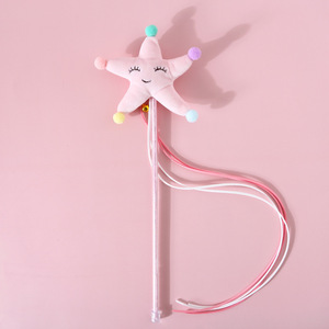 Juguete para Gatos Hecho a Mano con Estrella de Mar y Flor de Sol de Peluche, Movimiento Interactivo y Campana con Borla, Divertido Juguete para Mascotas Hecho de Plástico - Product Image 3