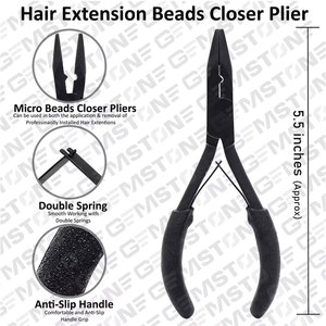 Professional Stainless Steel Hair Extension Tools <b>Kit</b> Including Extension Pliers <b>Weaving</b> Thread Parting Section Clips - Product Image 5