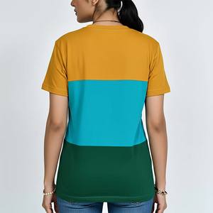 Hot Selling Women's 100% Cotton Jersey Short Sleeve Tee Solid Color Quick Dry Eco-Friendly Appliques Custom Logo Ladies Tee OEM - Product Image 3